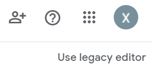 Using the legacy editor in the Gmail Plugin Apps Script project
