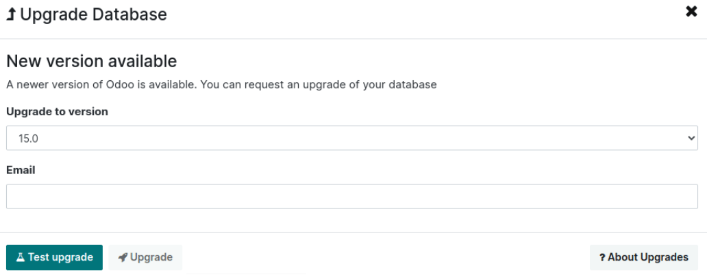 Selecting test upgrade